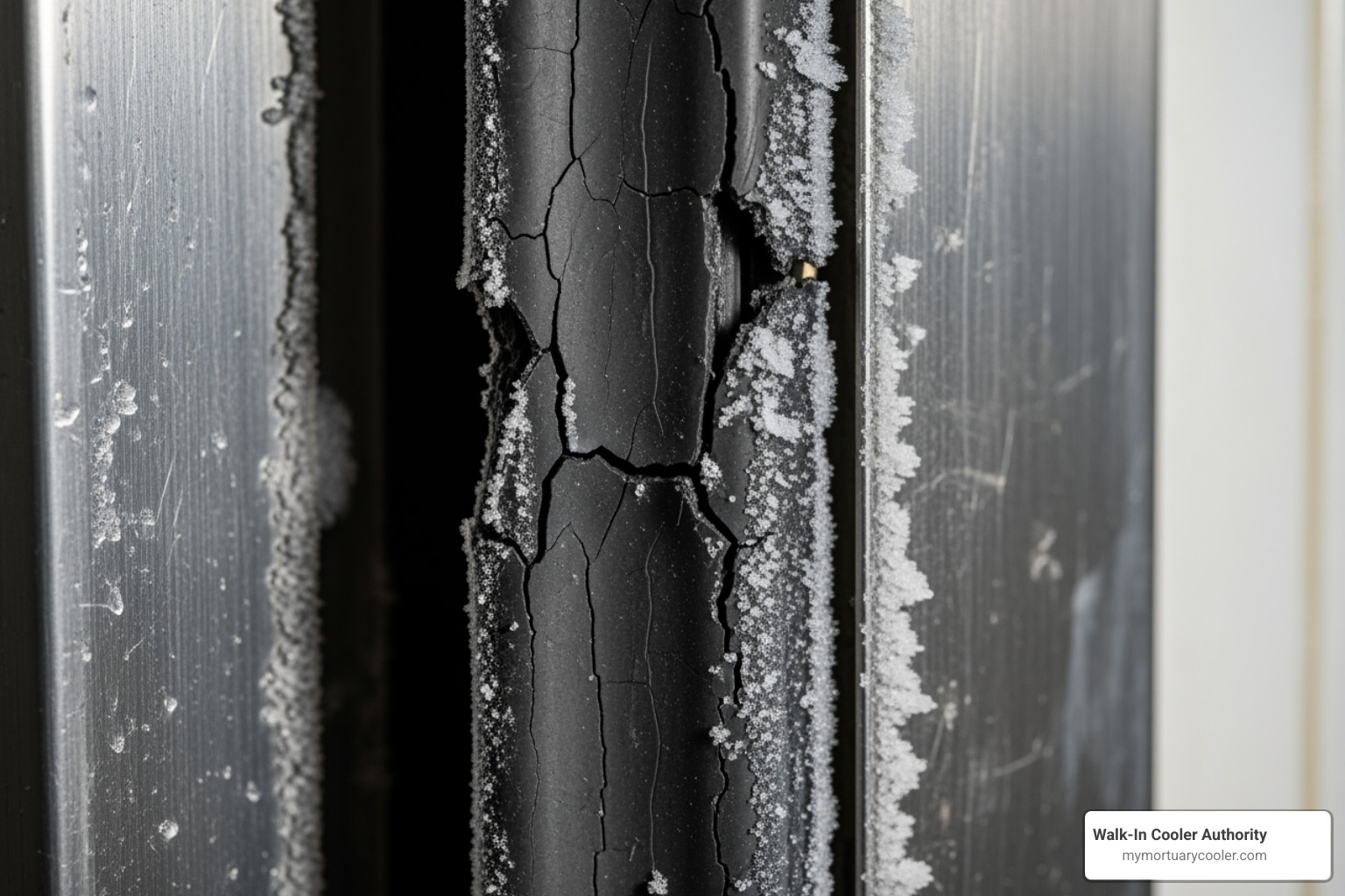 worn out door gasket - mortuary cold room doors service maintenance