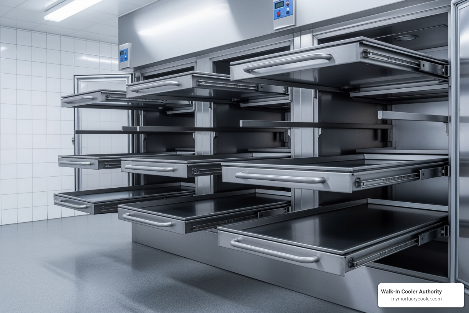 multi-tiered body box refrigerator - morgue fridges