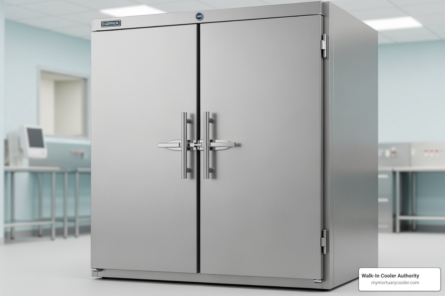 Compact, 2-body reach-in mortuary cooler - Stainless steel body cooler