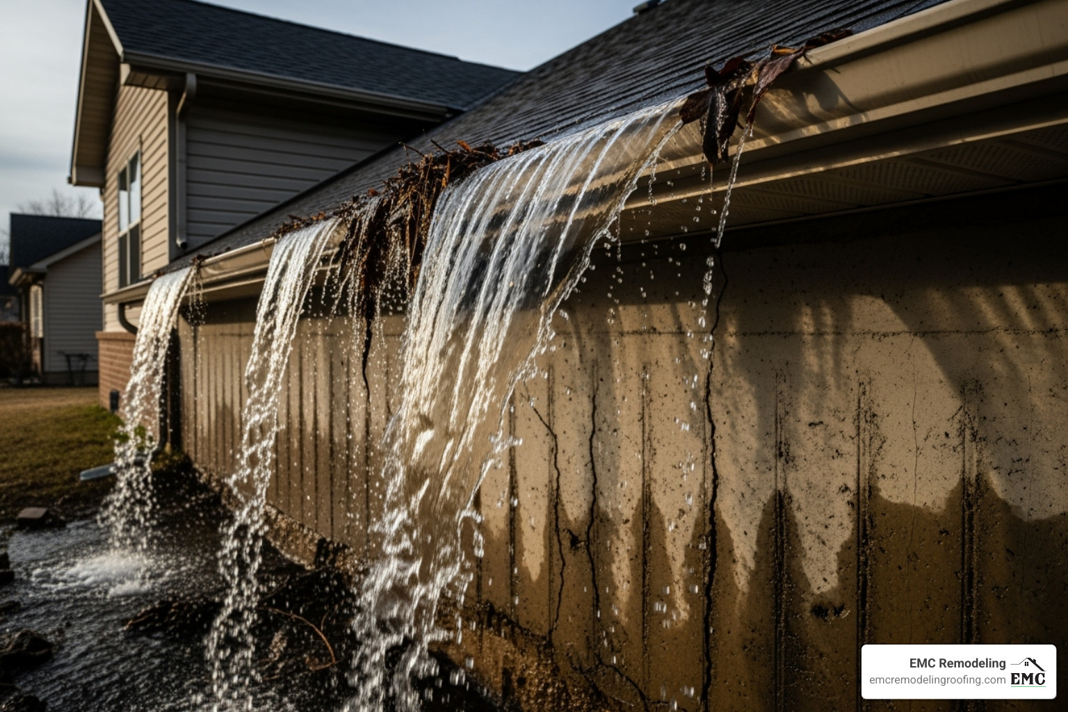 overflowing gutter causing foundation cracks - gutters temple tx overflowing gutter causing foundation cracks - gutters temple tx