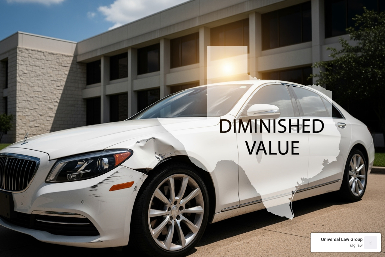 Image of a vehicle history report showing an accident - diminished value texas