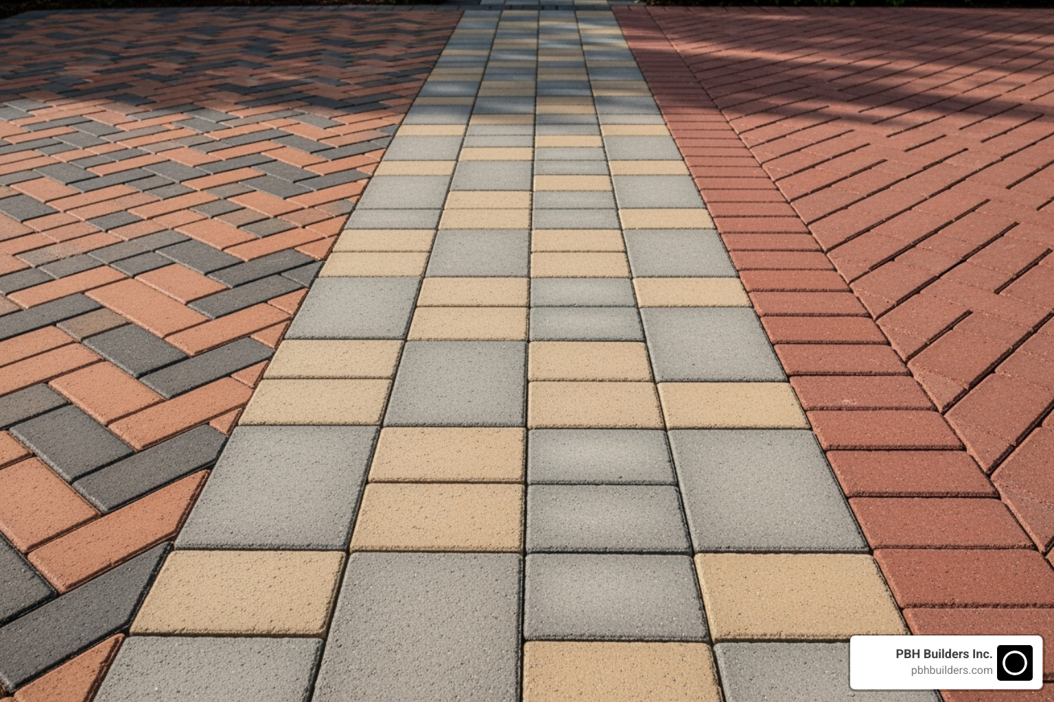 image showcasing various paver patterns like herringbone, basketweave, and running bond - patio paver contractor image showcasing various paver patterns like herringbone, basketweave, and running bond - patio paver contractor