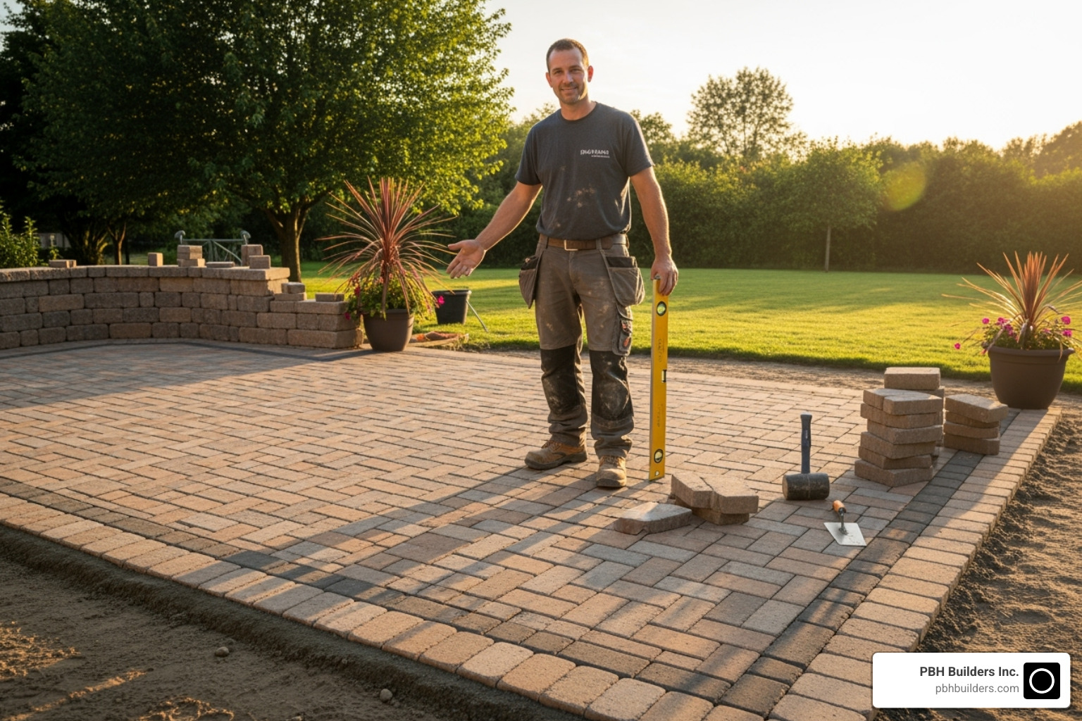 mood board showing different paver materials like concrete, brick, and porcelain - patio paver contractor mood board showing different paver materials like concrete, brick, and porcelain - patio paver contractor
