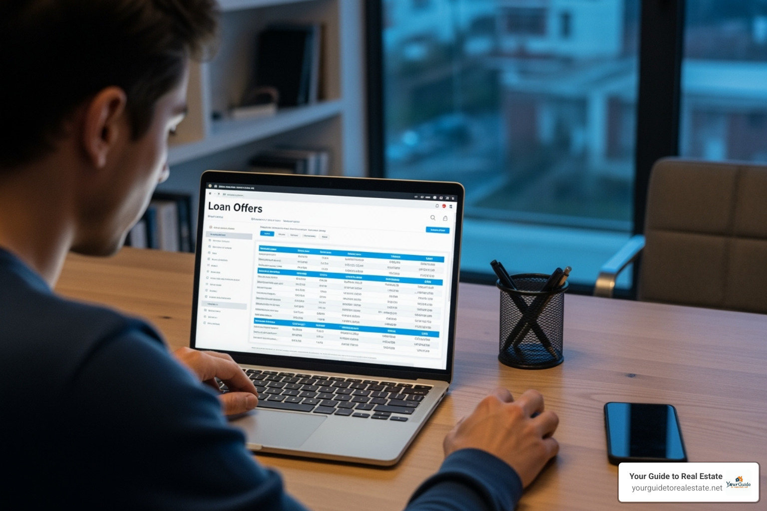 person comparing loan offers on a laptop - when will car interest rates go down
