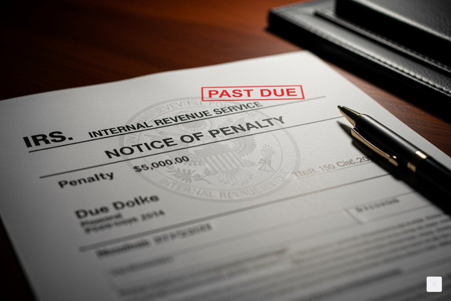 A tax penalty notice from the IRS - 1099 tax form vs w9