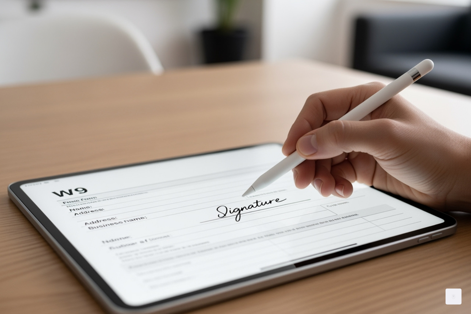 A user dragging and dropping their digital signature onto a W-9 form using an online tool, with clear labels for signature and date fields. - how to sign a w9 electronically