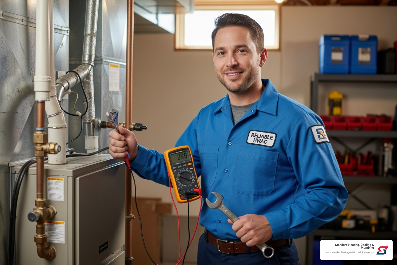 a professional, uniformed technician with tools - emergency furnace repair hoover, al a professional, uniformed technician with tools - emergency furnace repair hoover, al