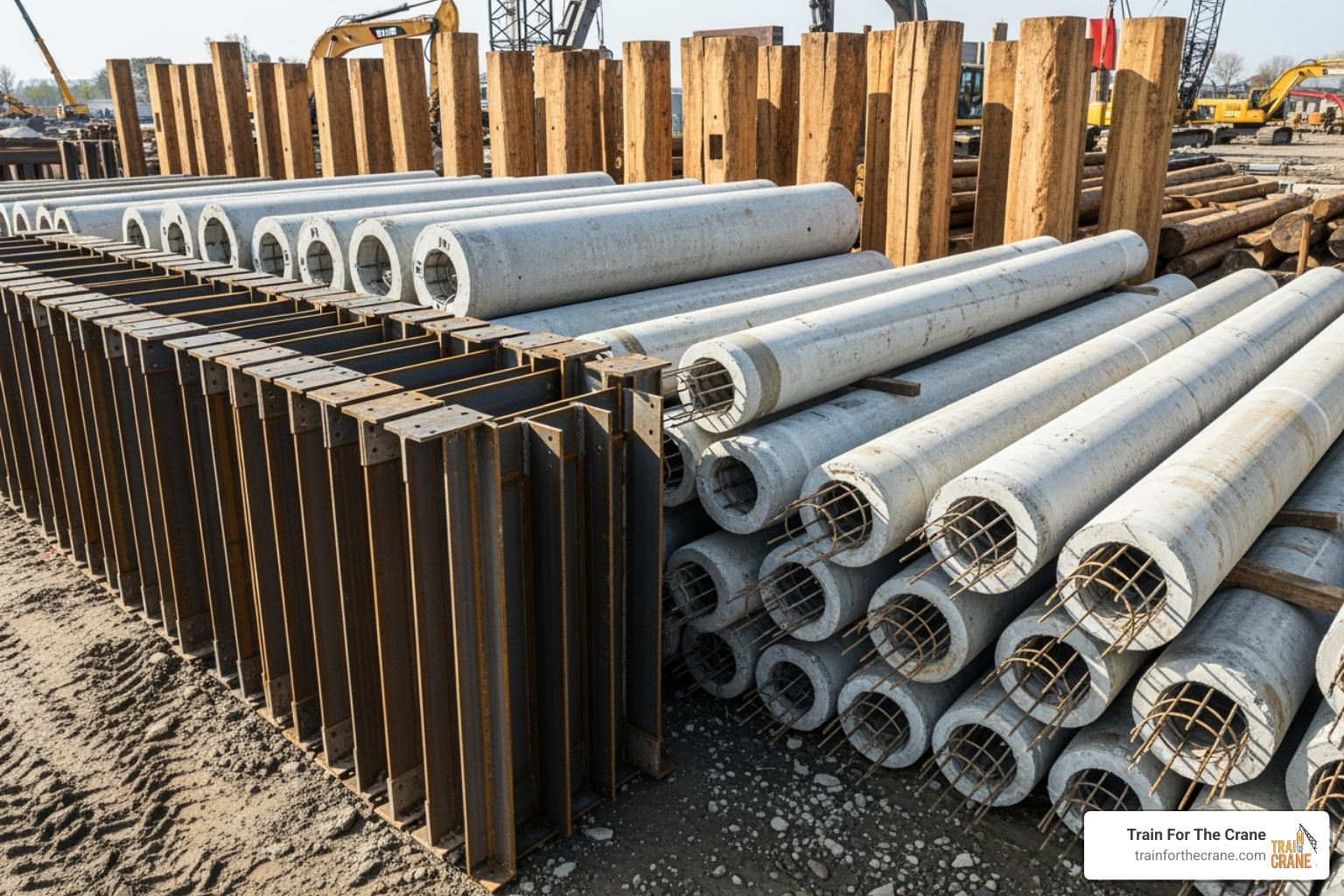 different types of piles: steel, concrete, and wood - pile driver training different types of piles: steel, concrete, and wood - pile driver training