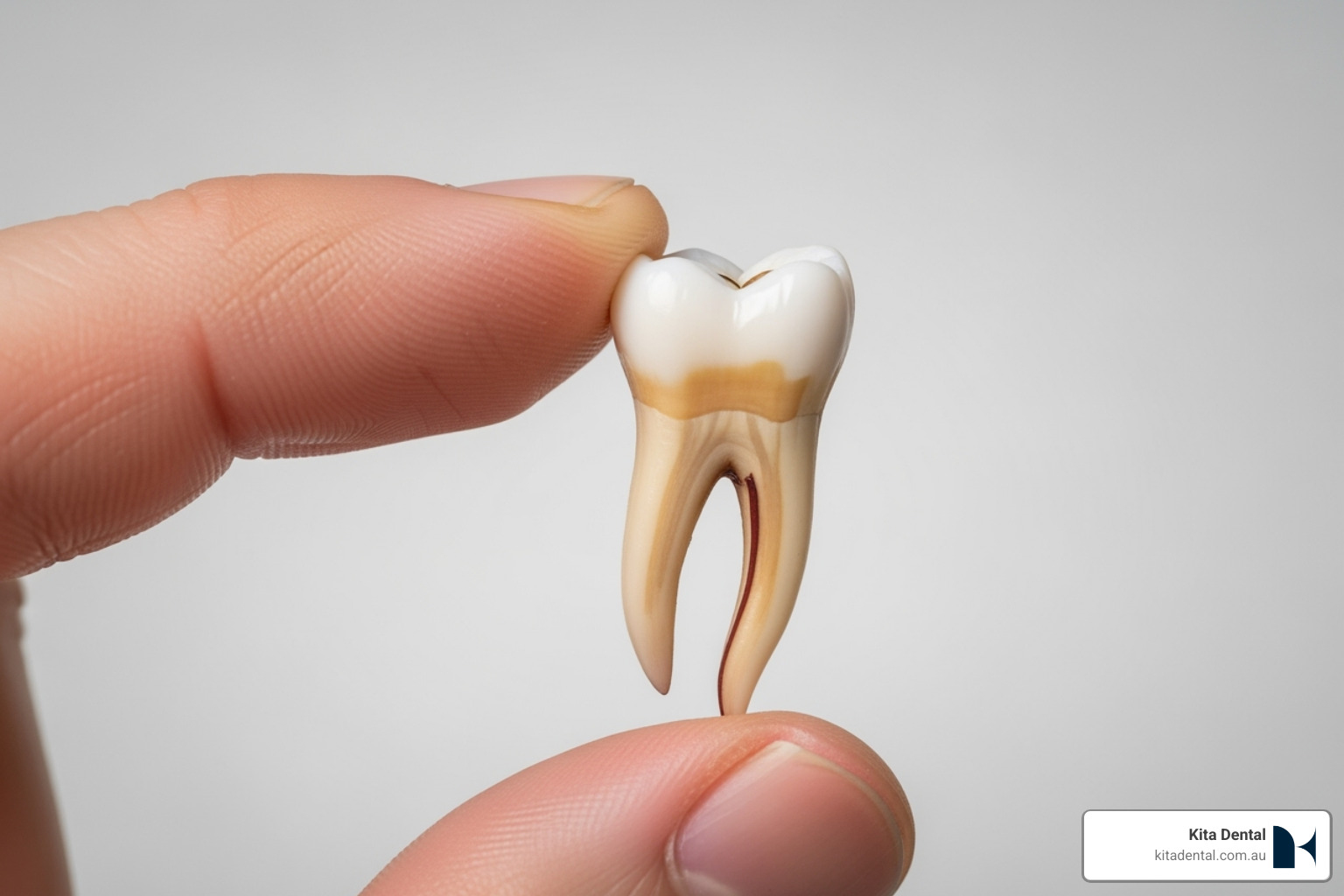 Knocked out tooth being held by the crown - Dental emergency first aid Knocked out tooth being held by the crown - Dental emergency first aid