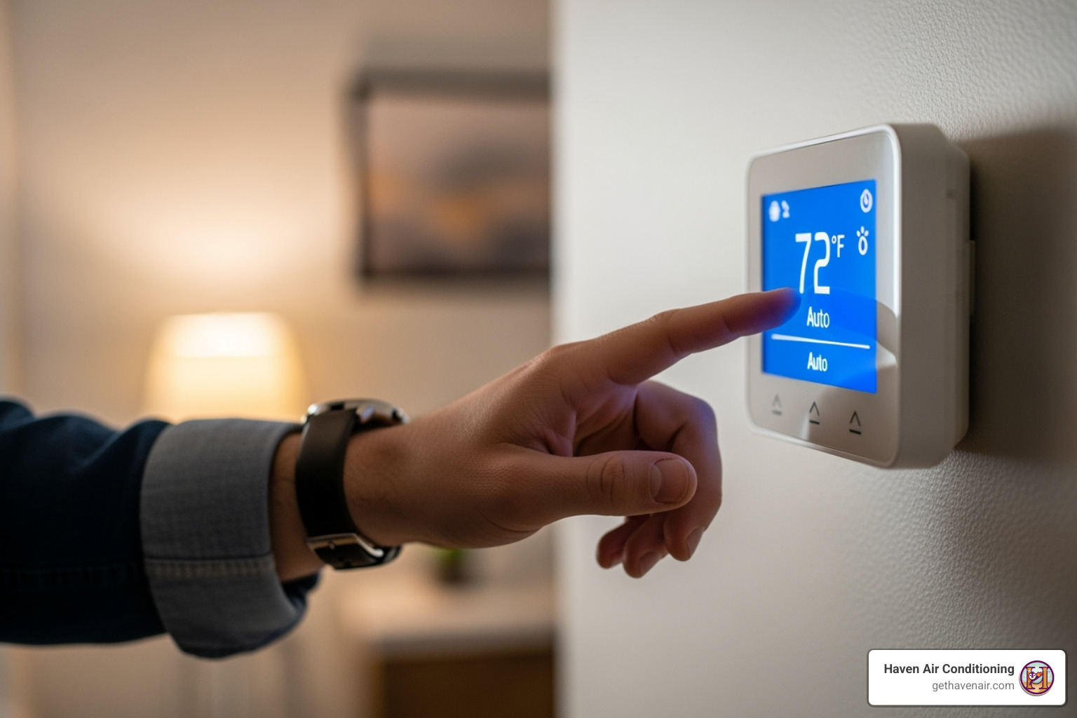 Person checking a thermostat - air conditioner troubleshooting orange ca Person checking a thermostat - air conditioner troubleshooting orange ca