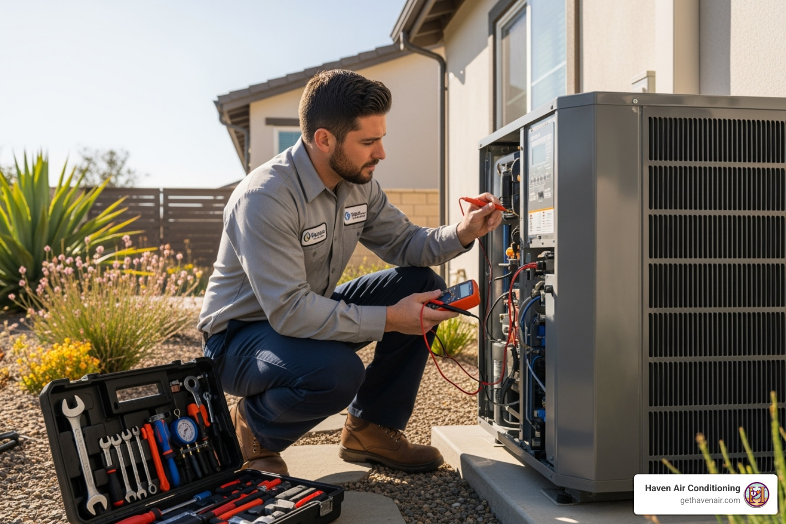 certified technician working on HVAC installation - ac installation irvine