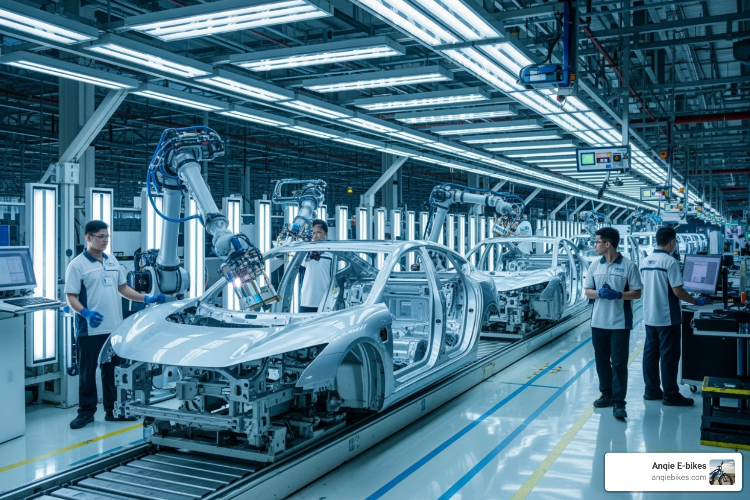 of a clean and organized electric vehicle factory assembly line. - mini golf carts electric manufacturer of a clean and organized electric vehicle factory assembly line. - mini golf carts electric manufacturer