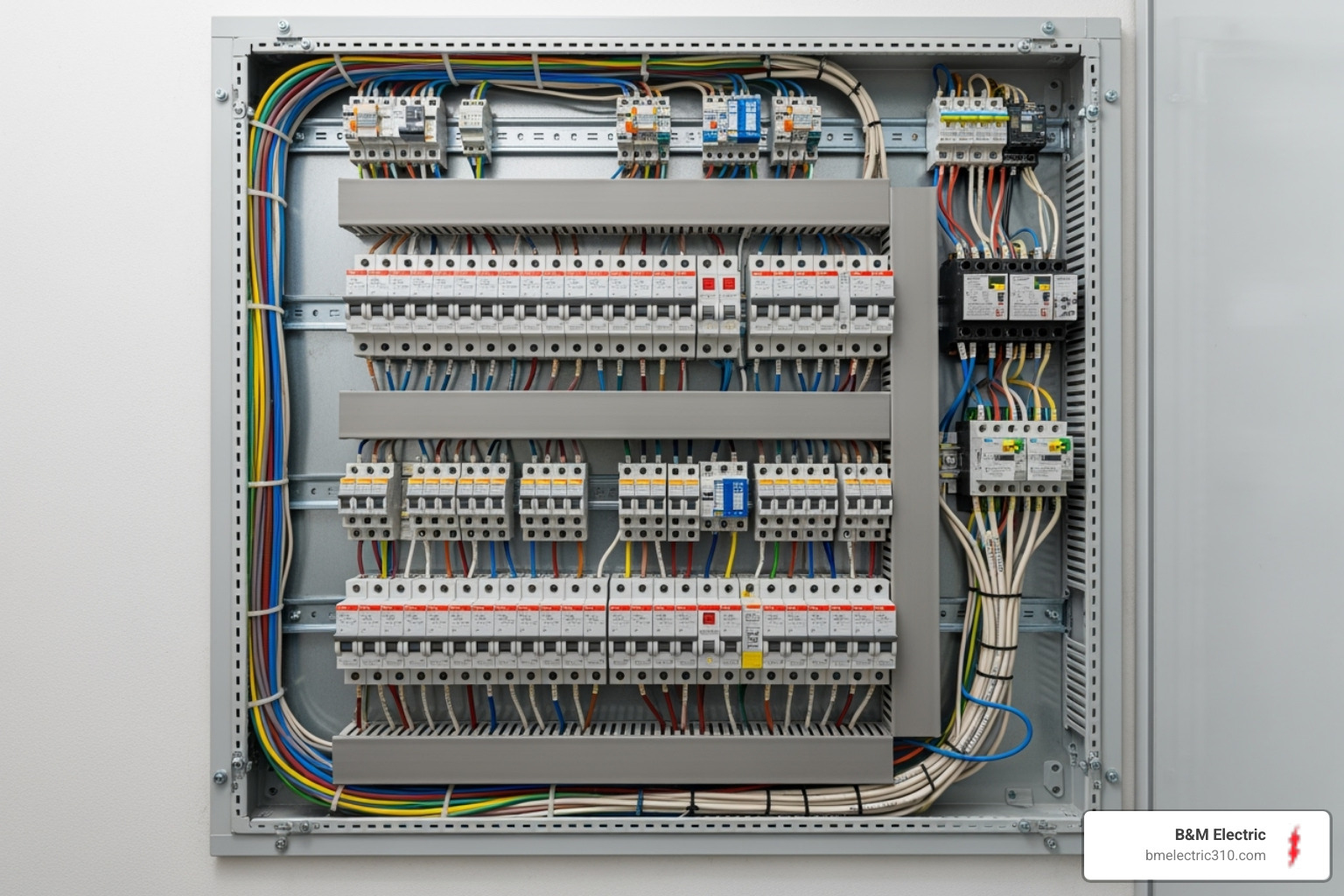 Modern, organized electrical panel - best electrician company near me
