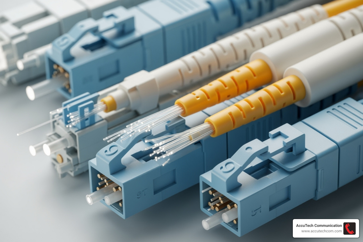 multi-strand fiber optic cables with connectors - data center cable installation