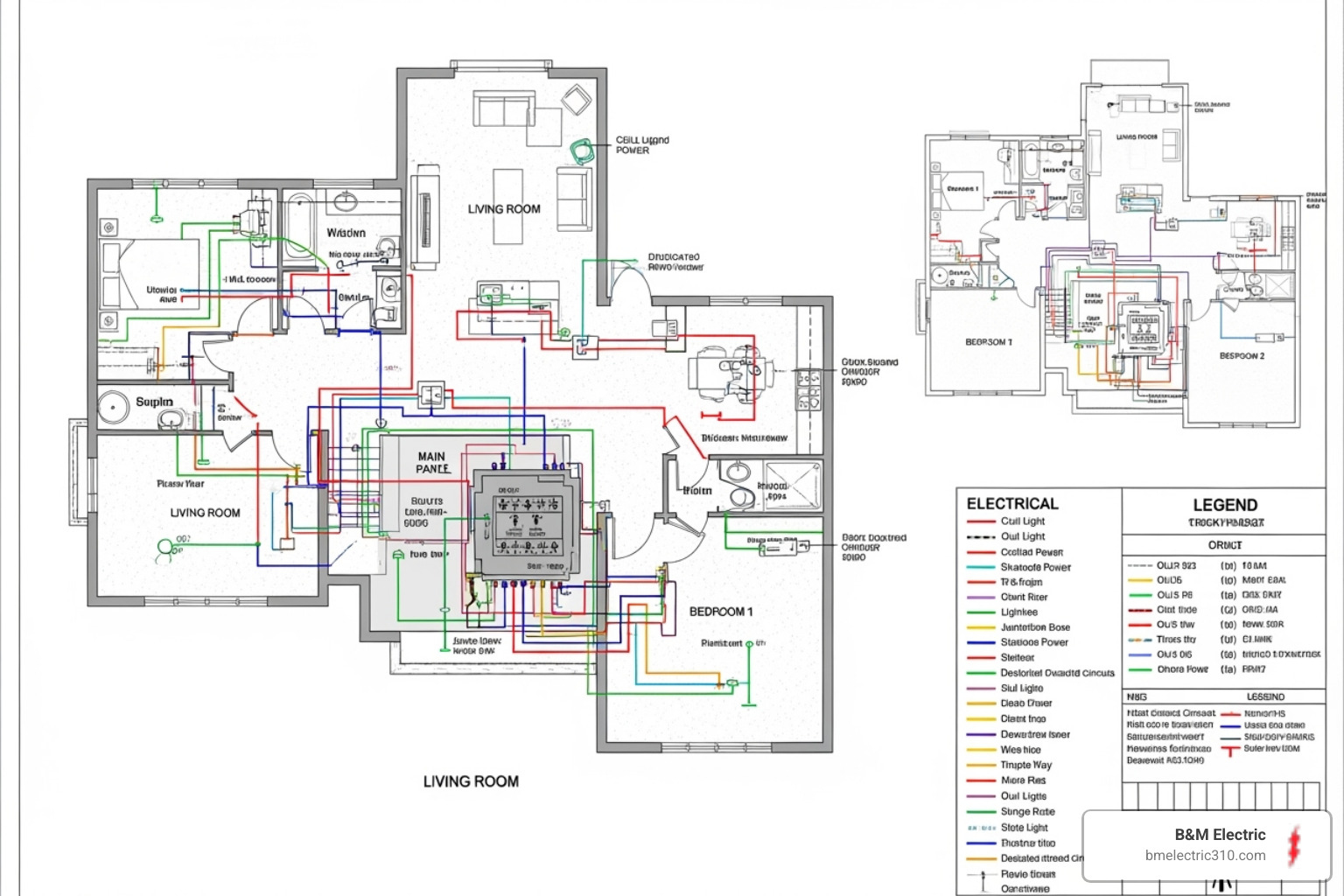 Electrical blueprint for a new house - new construction electrical contractor torrance