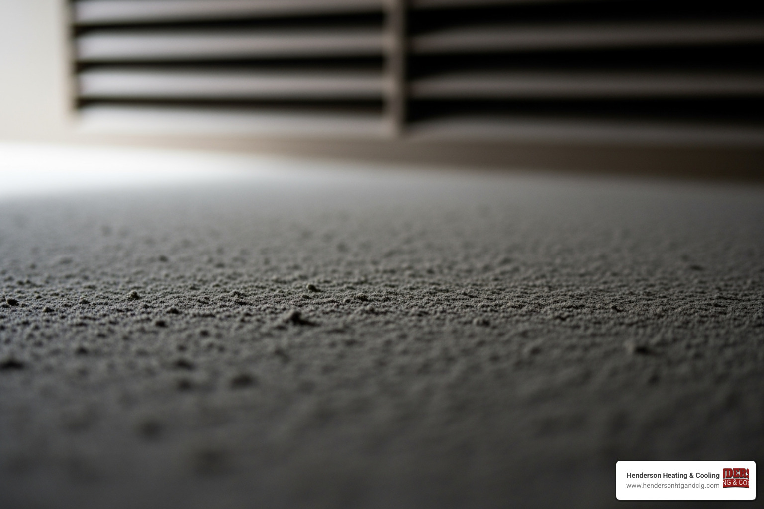 excessive dust visible on a dark surface near an air vent - air duct cleaning