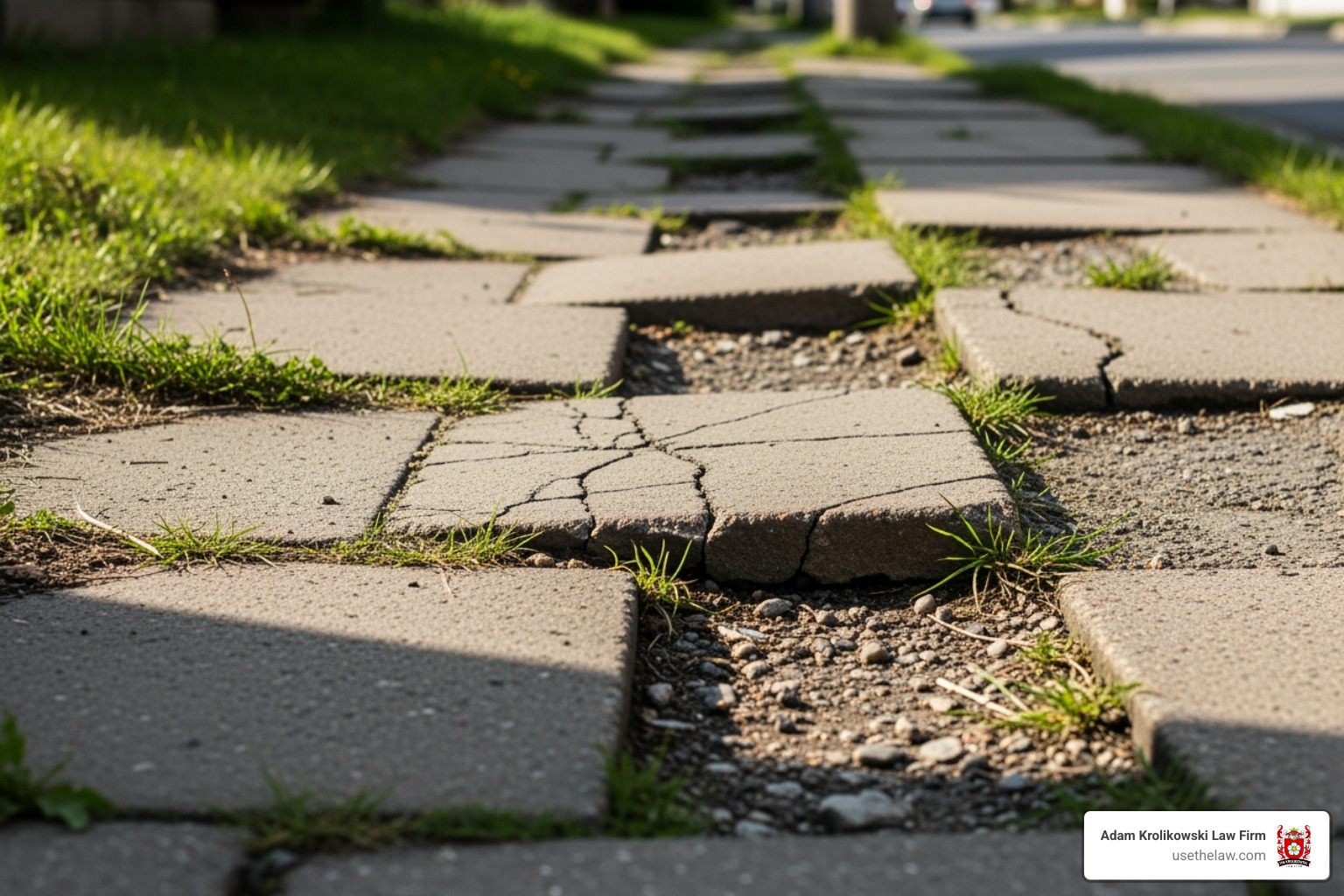 a cracked and uneven public sidewalk - slip and fall lawyer orange county a cracked and uneven public sidewalk - slip and fall lawyer orange county