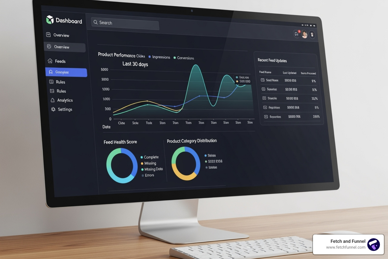 dashboard from a generic feed management tool - ecommerce product data feed dashboard from a generic feed management tool - ecommerce product data feed