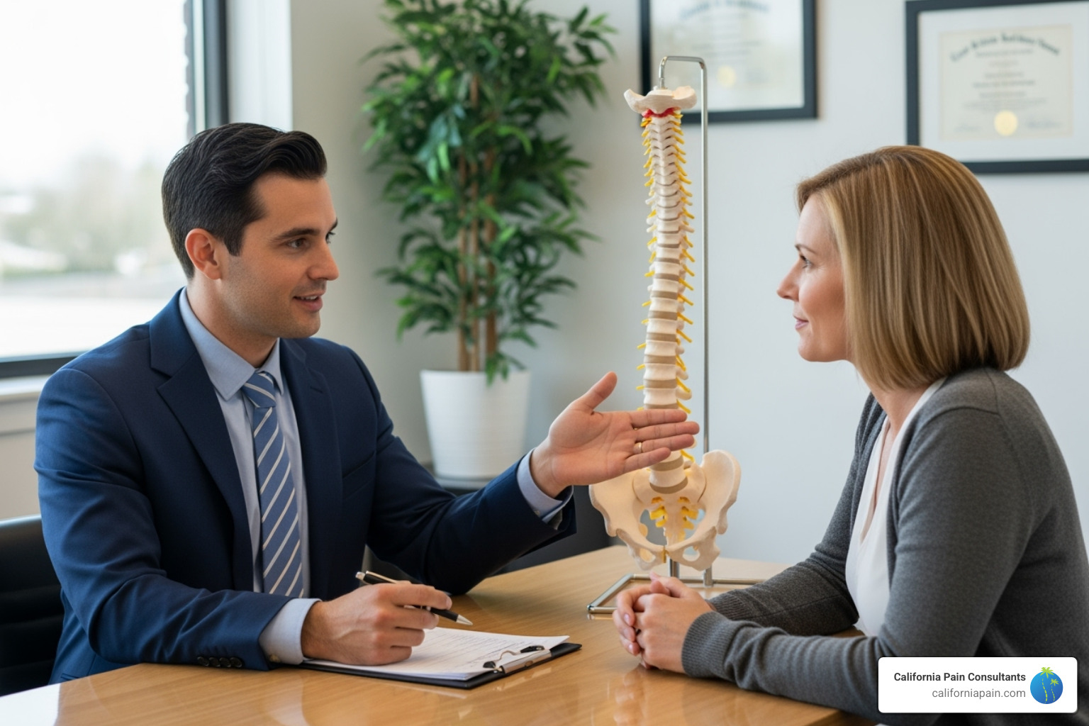 chiropractor consulting with a patient - chiropractic low back chiropractor consulting with a patient - chiropractic low back