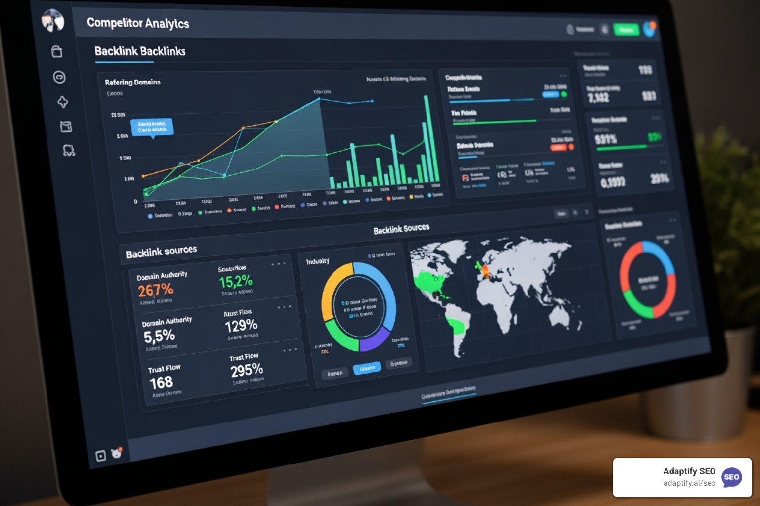 Competitor Backlink Profile in Adaptify's Dashboard - effective backlink strategies