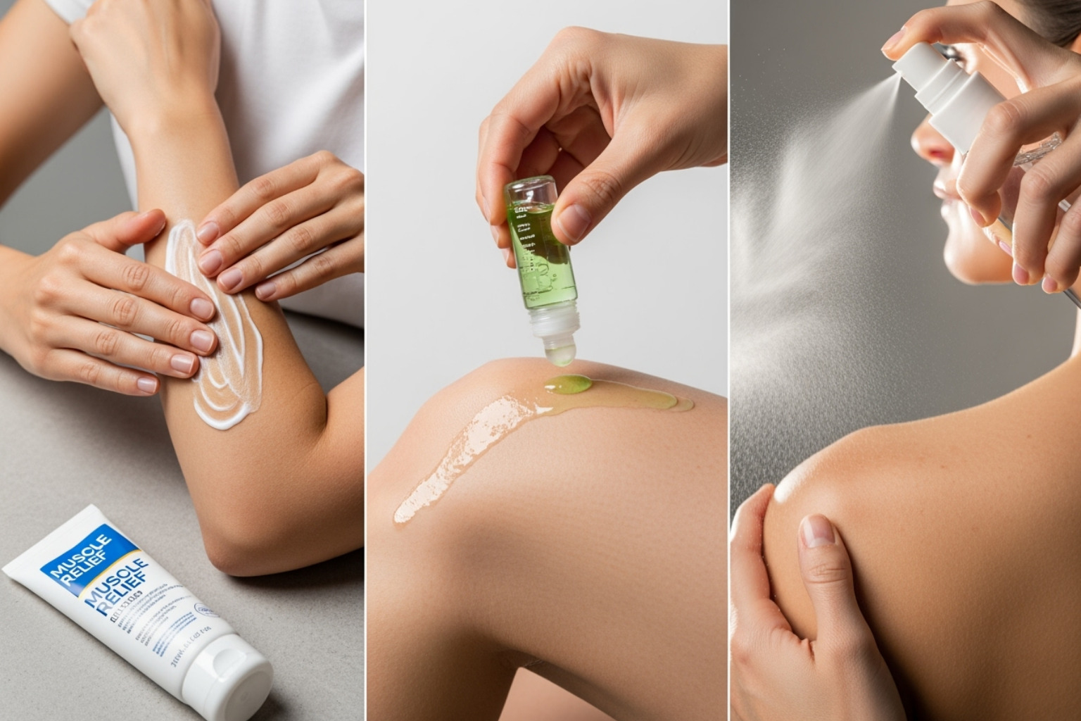 application types - muscle relief cream