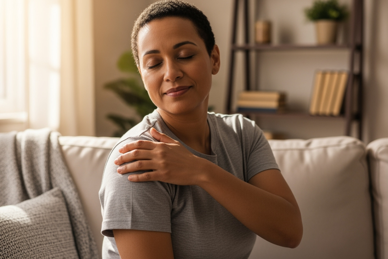 person looking relieved and comfortable after using Neuropasil pain relief cream - pain relief cream muscle