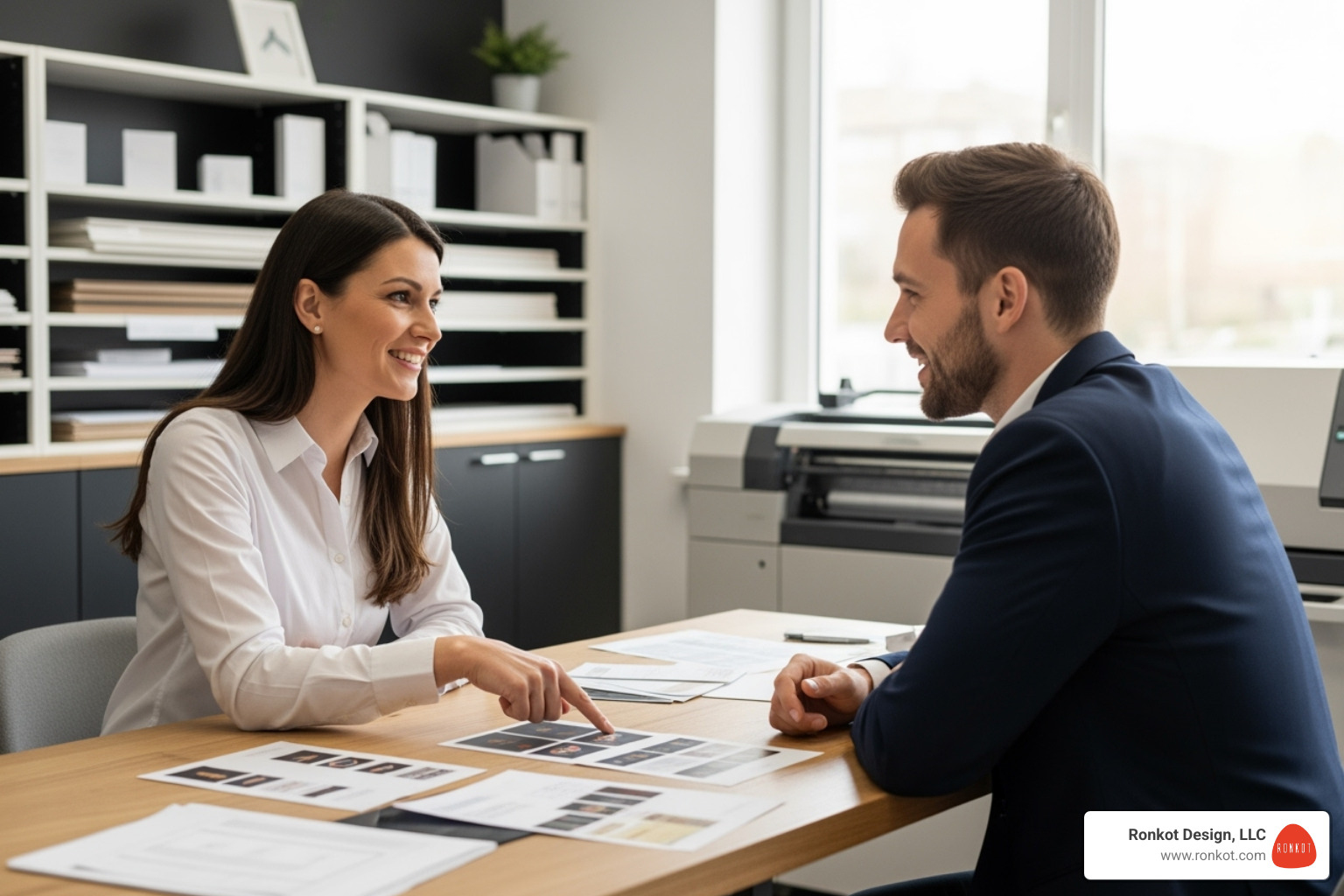 friendly consultation between client and local print expert - printing services colleyville friendly consultation between client and local print expert - printing services colleyville