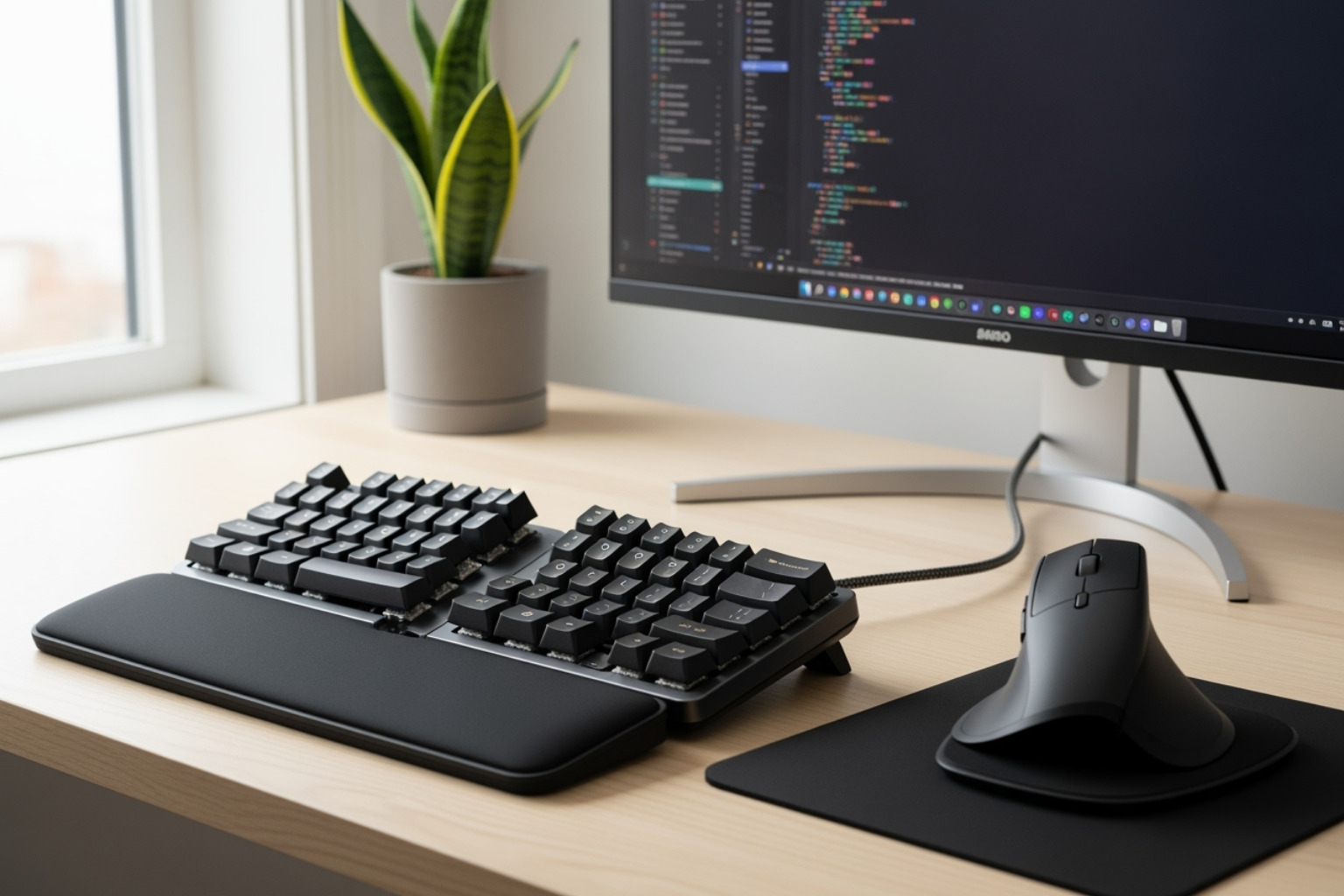 ergonomic keyboard and mouse setup - How to relieve hand pain?
