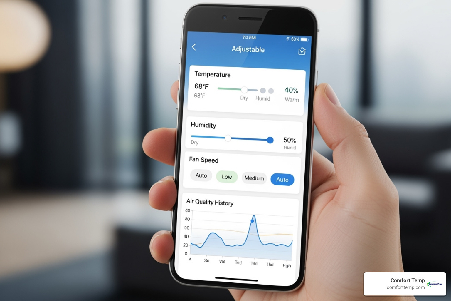smartphone app controlling home air quality settings - air quality products smartphone app controlling home air quality settings - air quality products