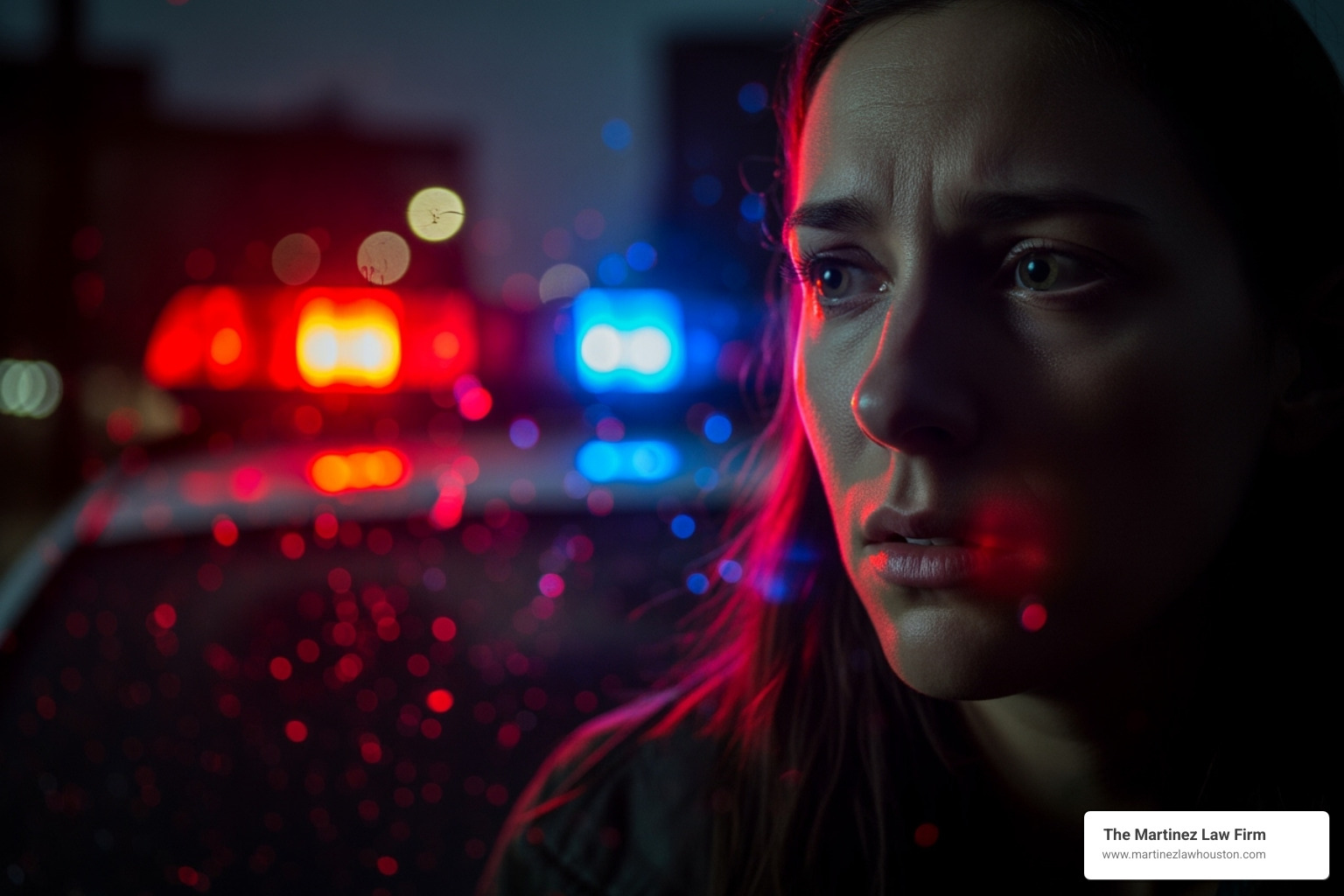 Persona preocupada con luces de policía: ¿qué pasa si te multan por conducir bajo los efectos del alcohol mientras estás en libertad condicional?