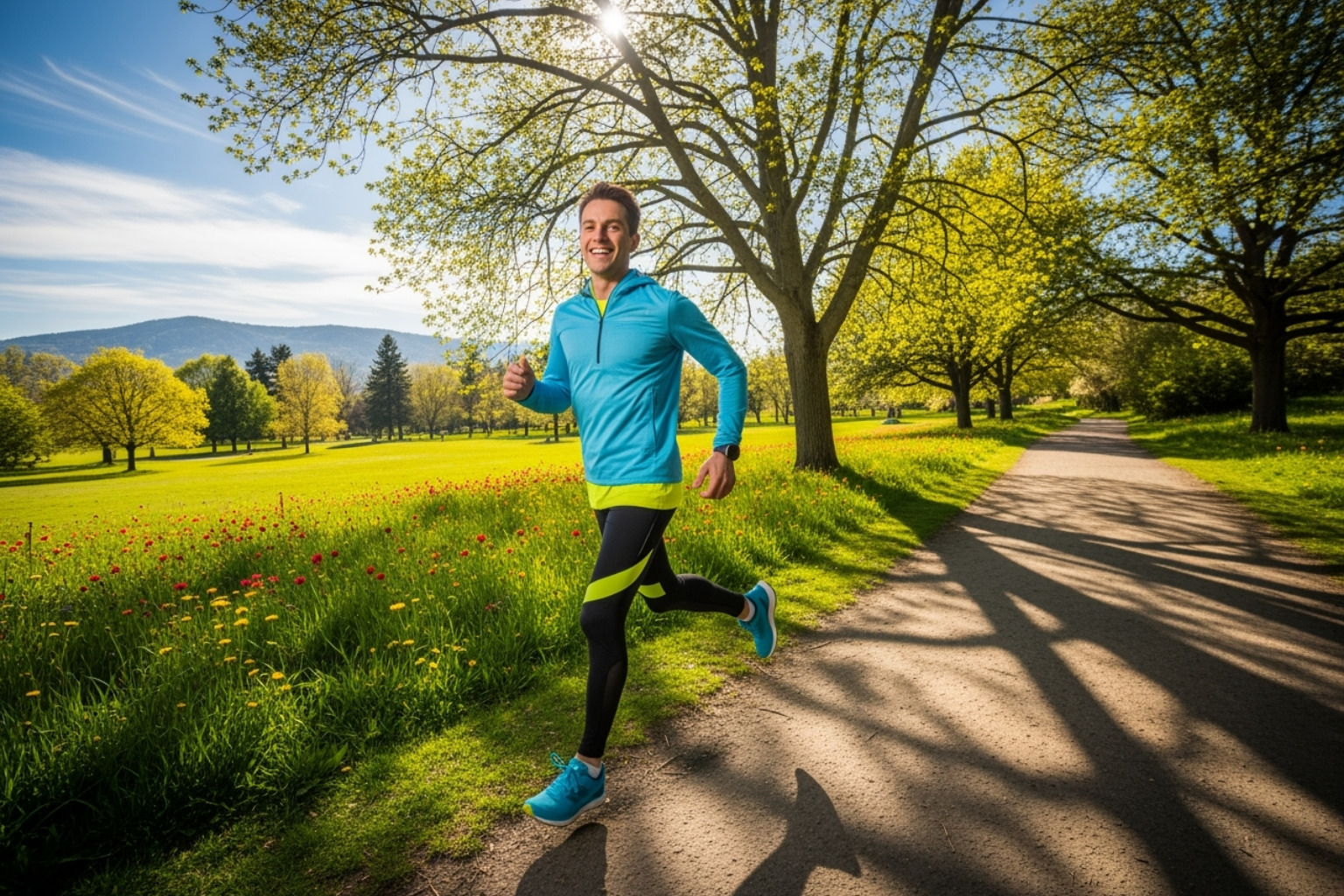 person jogging or stretching happily - best muscle ache cream