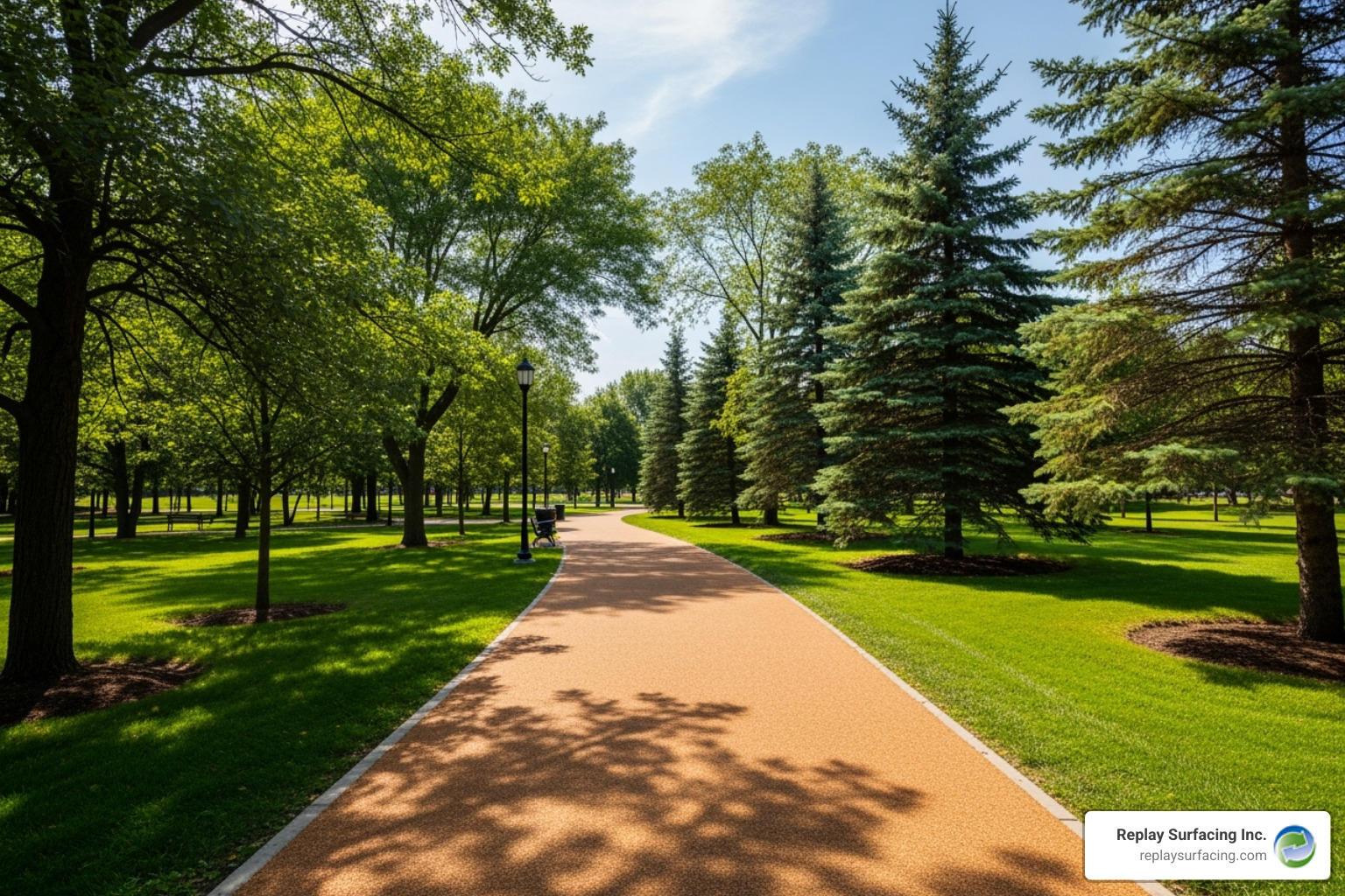 clean, well-maintained bonded rubber mulch walkway - bonded rubber mulch price