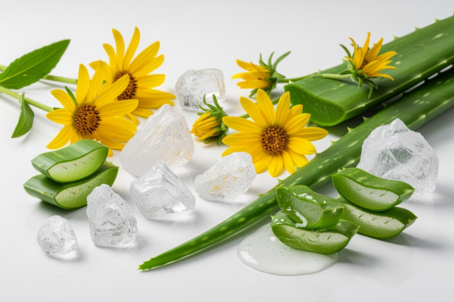image of key natural ingredients like arnica, menthol, and aloe vera - Sciatica Relief Cream
