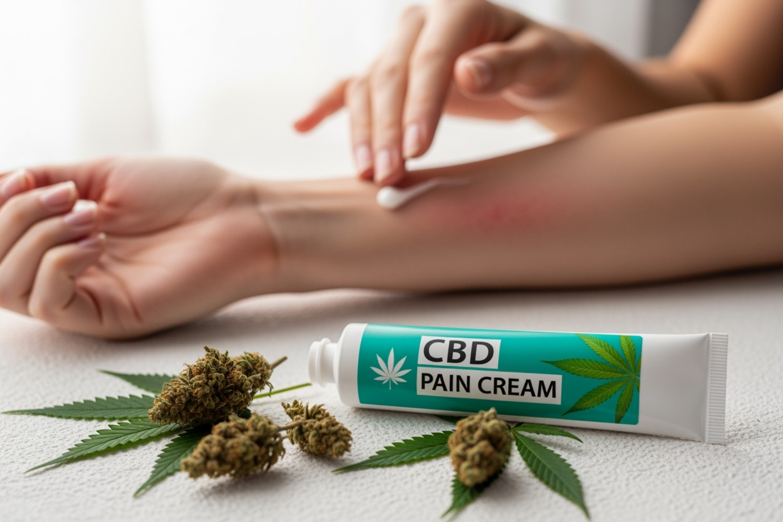 person reading cbd cream label - best cbd pain creams for fibromyalgia