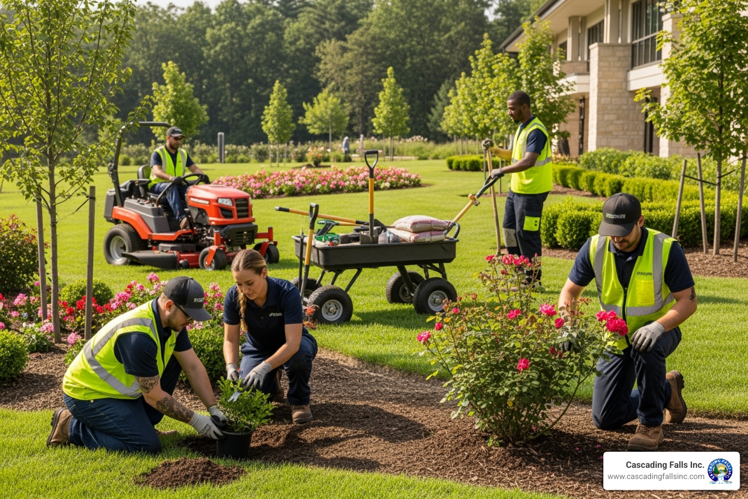 commercial landscaping team at work - commercial landscaping commercial landscaping team at work - commercial landscaping