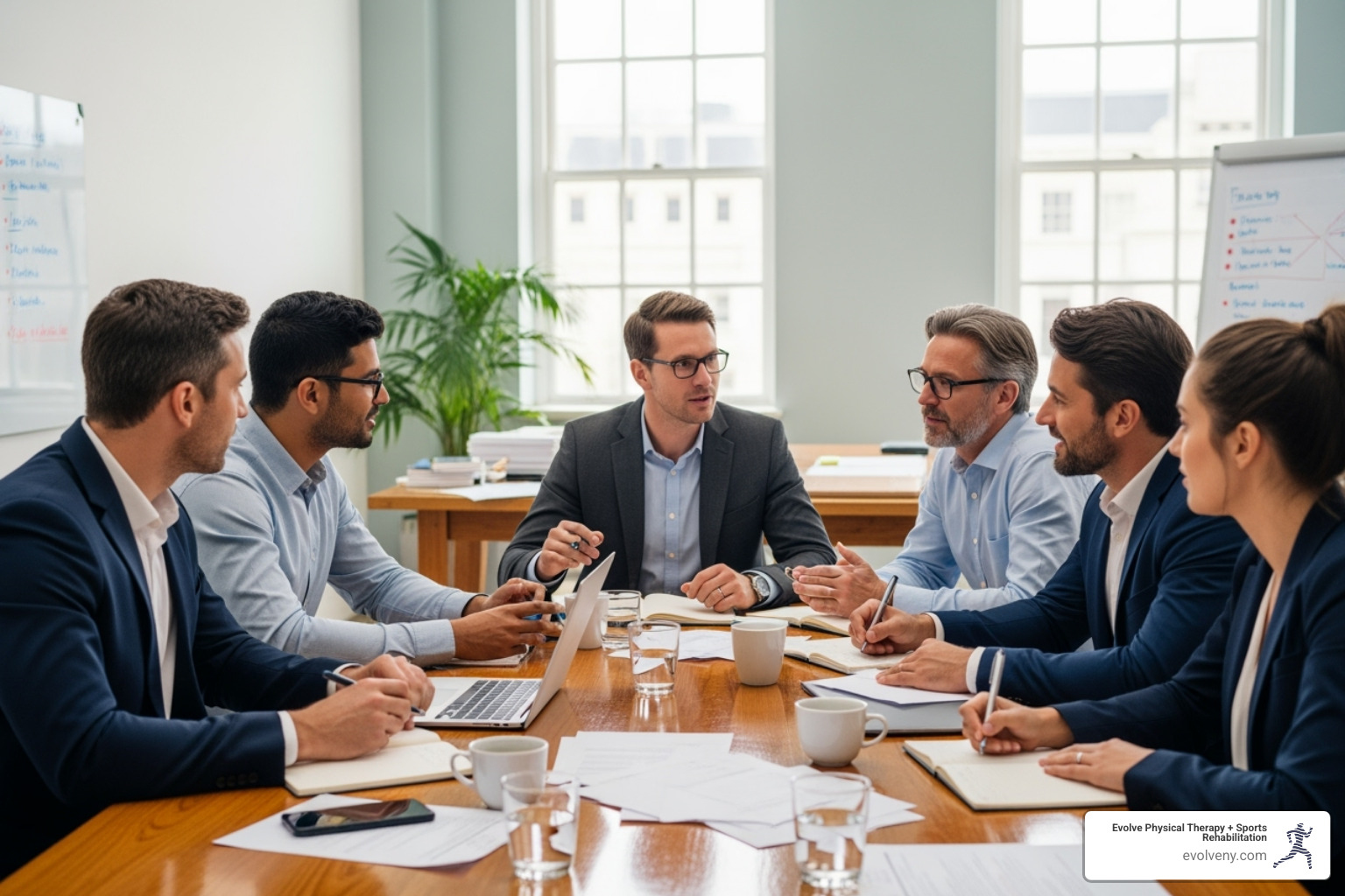 A group of coaches collaborating during a professional development workshop, engaged in discussion. - sports coaching certification