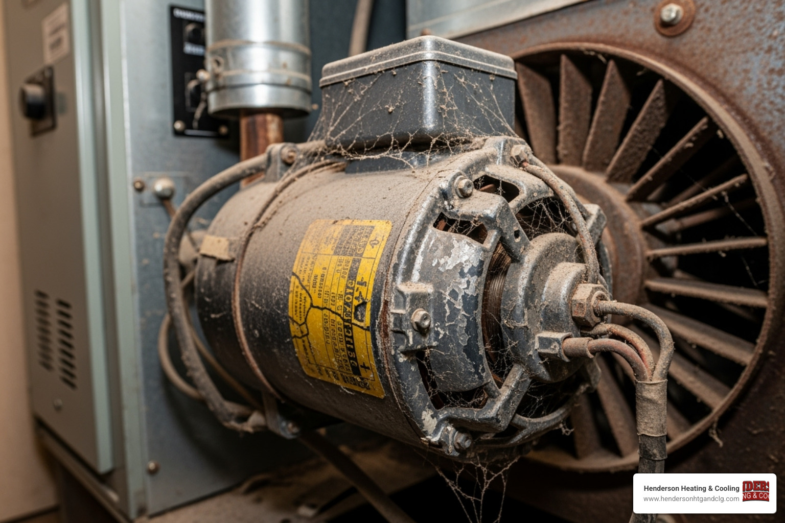 old, dusty furnace blower motor needing replacement - furnace blower motor upgrade
