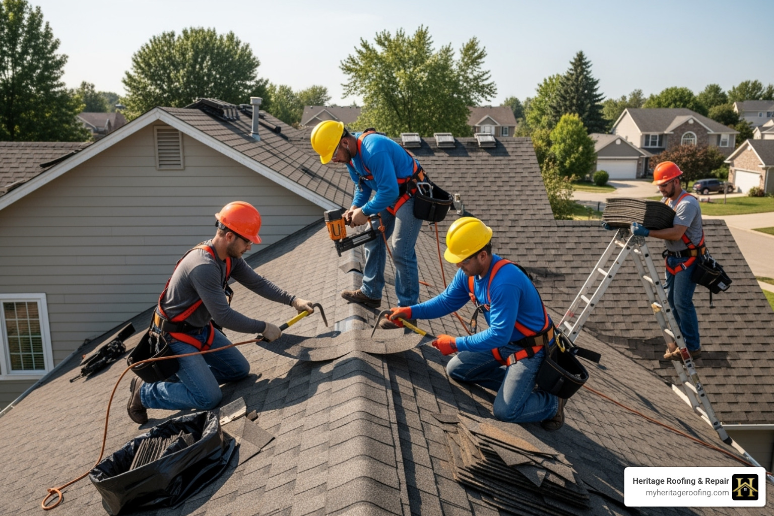 professional roofing crew - roof repair harrison