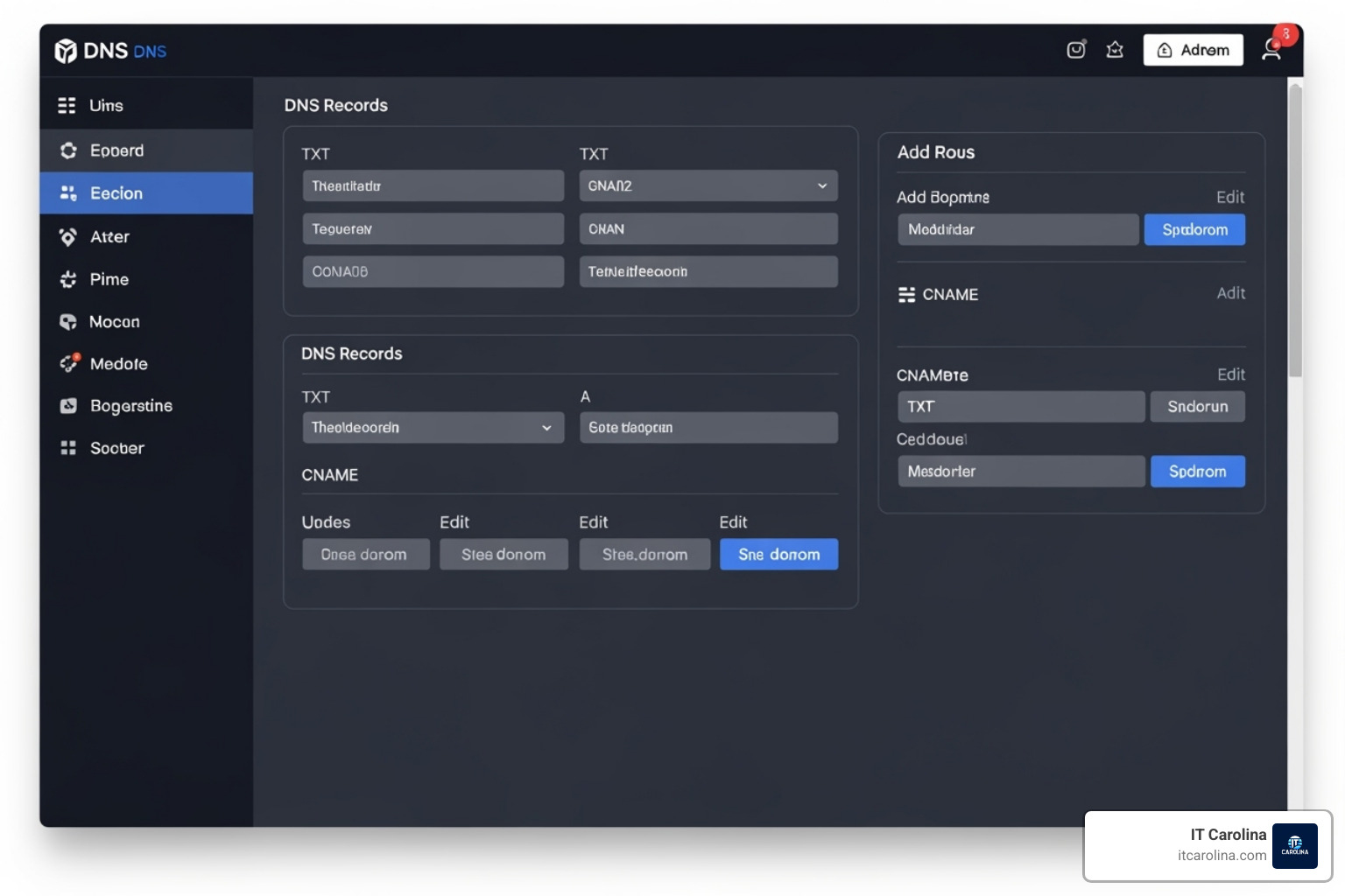 DNS settings panel - How to setup DKIM, SPF, DMRAC record for your email and what it is important