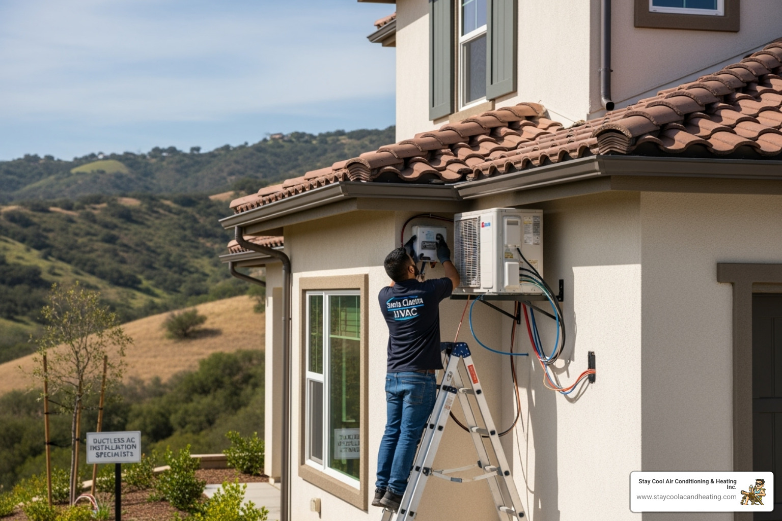 A multi-zone ductless system with indoor units installed discreetly in a bedroom and a home office, illustrating personalized comfort zones. - ductless ac installation santa clarita ca A multi-zone ductless system with indoor units installed discreetly in a bedroom and a home office, illustrating personalized comfort zones. - ductless ac installation santa clarita ca