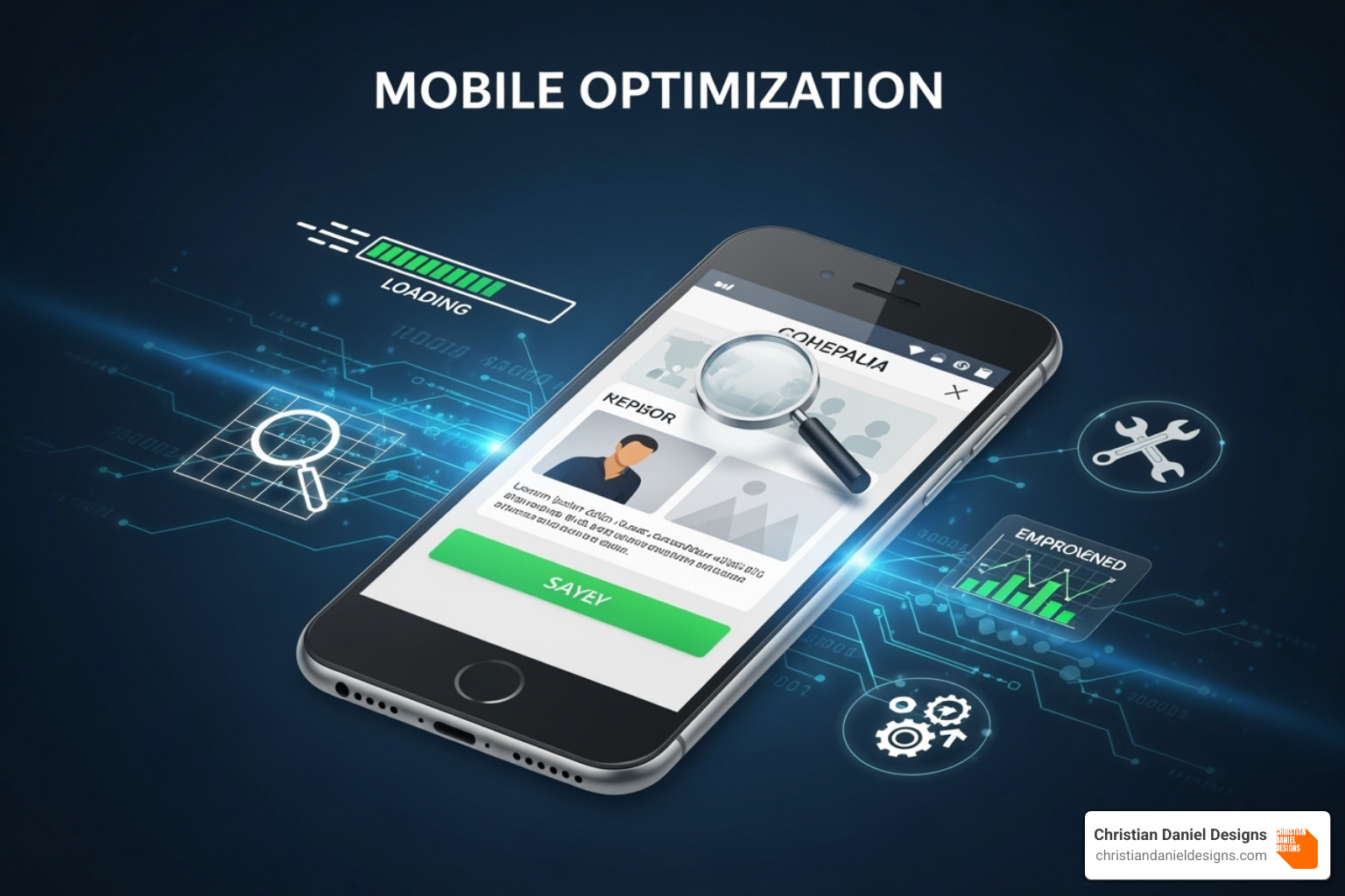 Comparison of a non-responsive website (pinching and zooming required) vs. a perfectly responsive website on the same phone - mobile optimization
