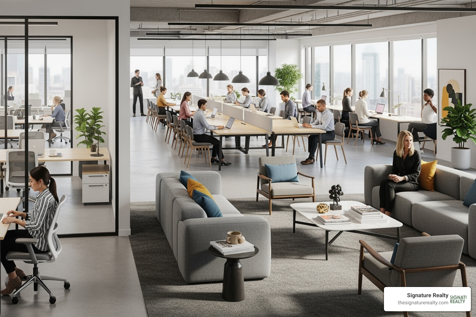 Comparison of office types - Small office space Miami