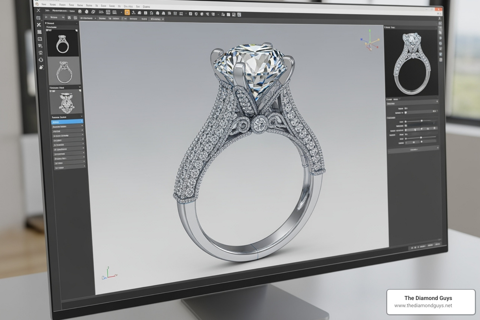 3D CAD rendering of an engagement ring - custom engagement rings scottsdale 3D CAD rendering of an engagement ring - custom engagement rings scottsdale
