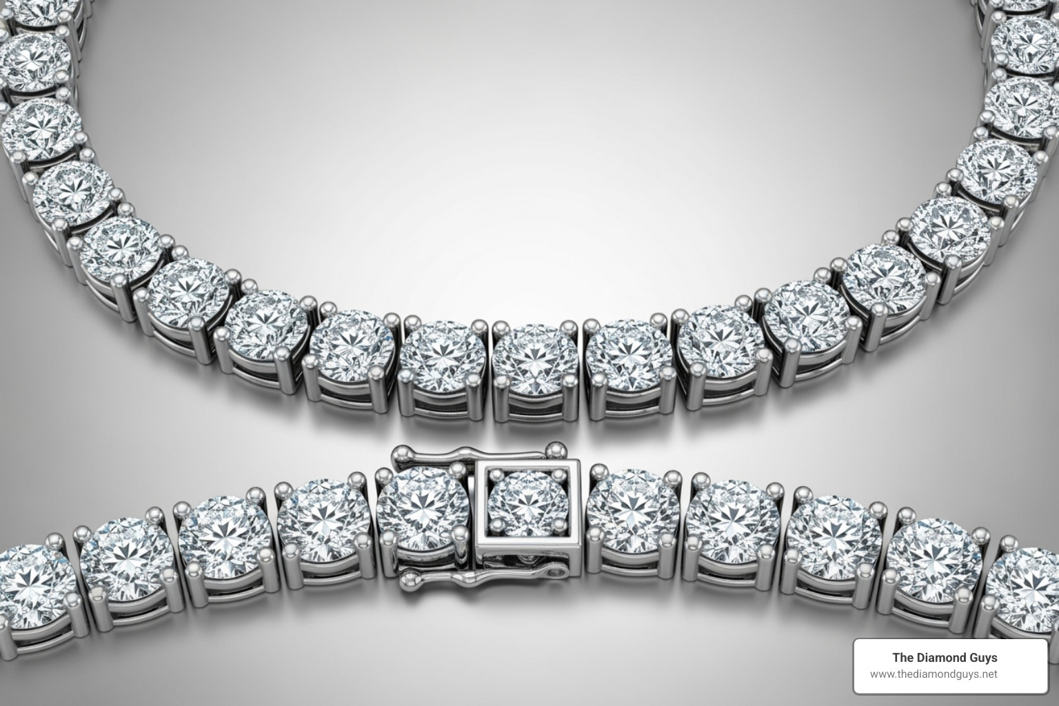 close-up on a men's tennis chain - male diamond chain