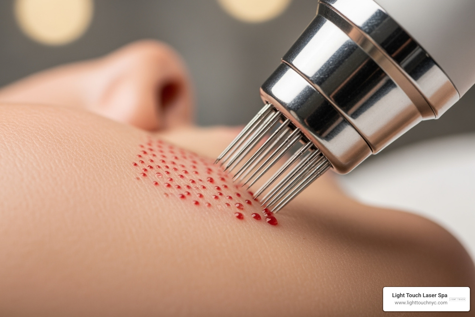 microneedling collagen stimulation process in NYC spa microneedling
