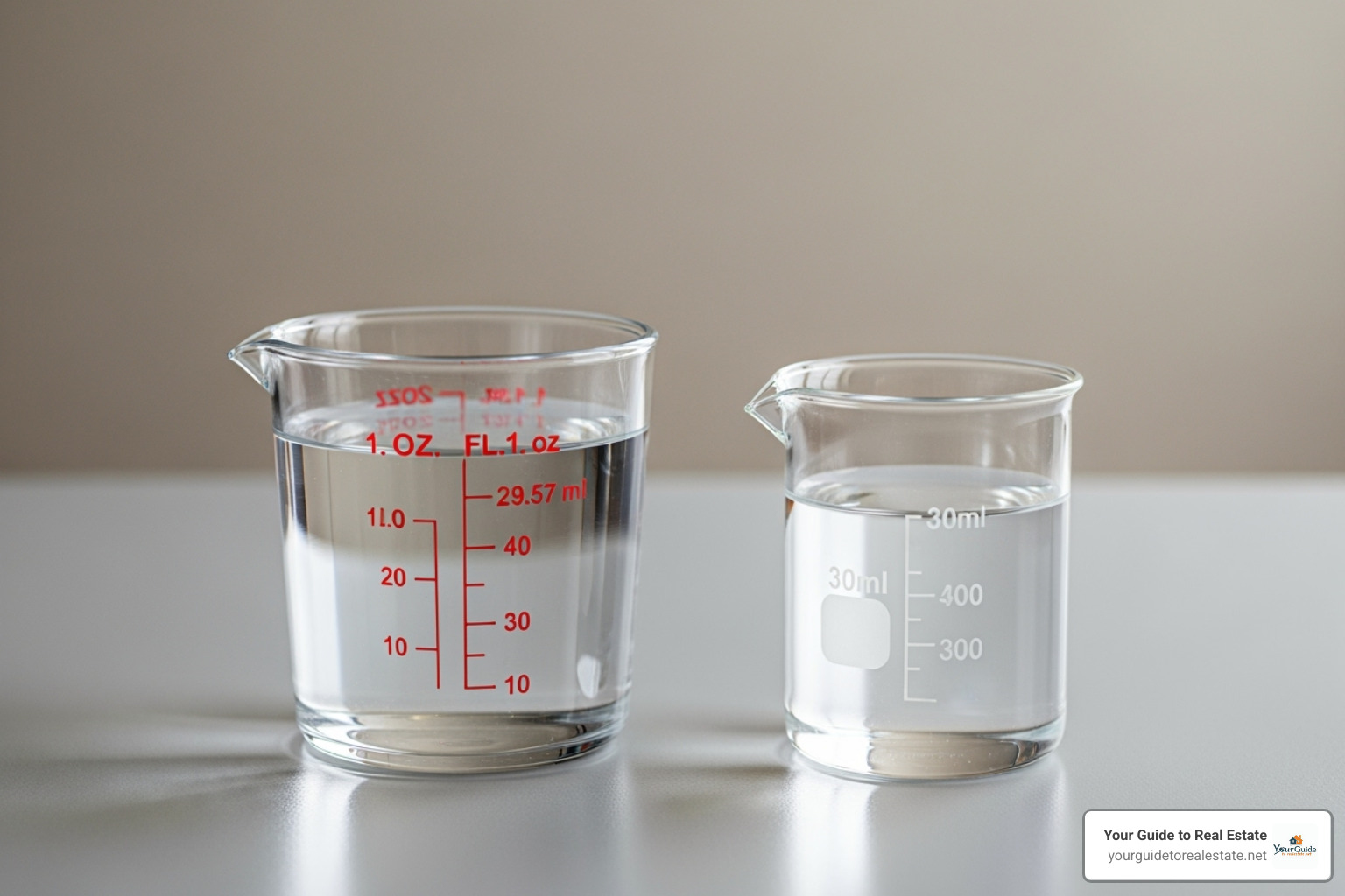 single fluid ounce of water next to a 30ml beaker - how many mls in an ounce single fluid ounce of water next to a 30ml beaker - how many mls in an ounce