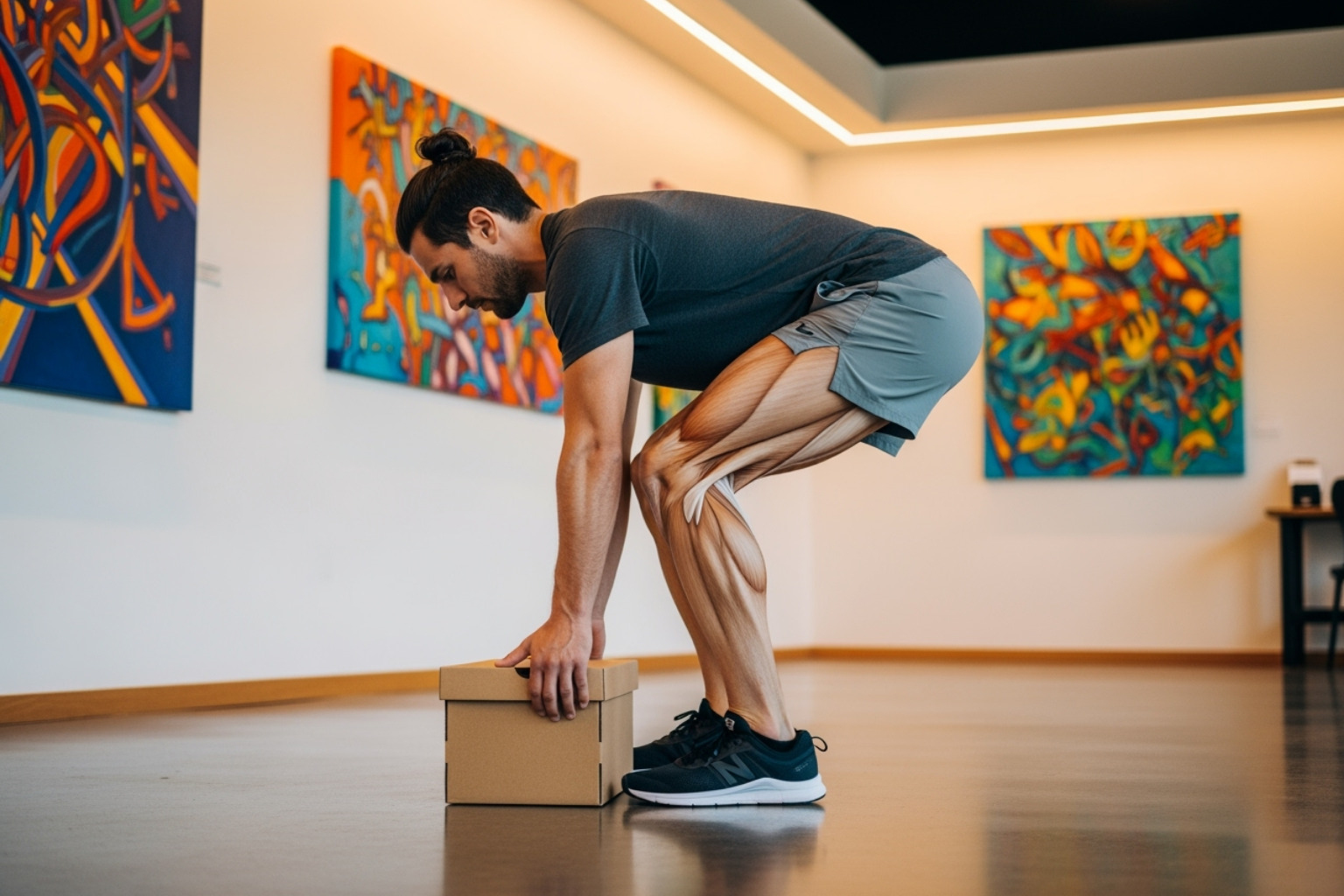 a person demonstrating correct lifting posture with their legs - what causes sciatica