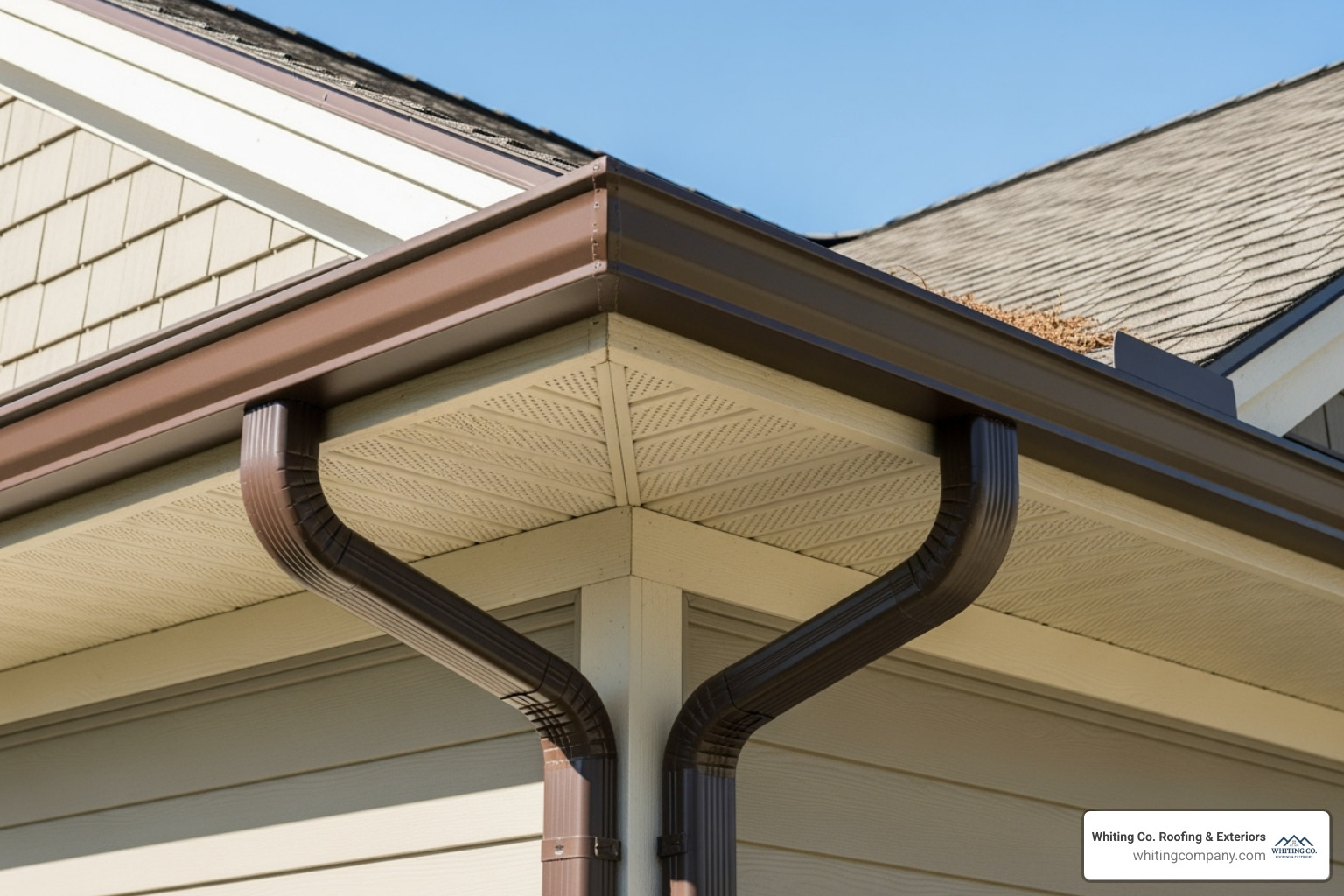 Clean, well-maintained gutter system - Roof replacement Maryland