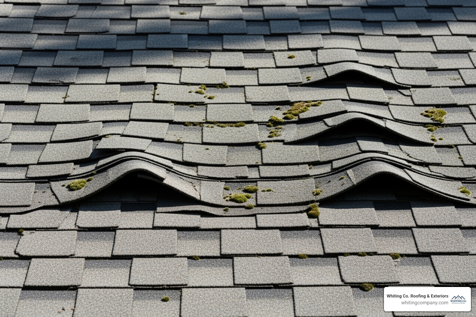 curling and buckling asphalt shingles - residential roof replacement company