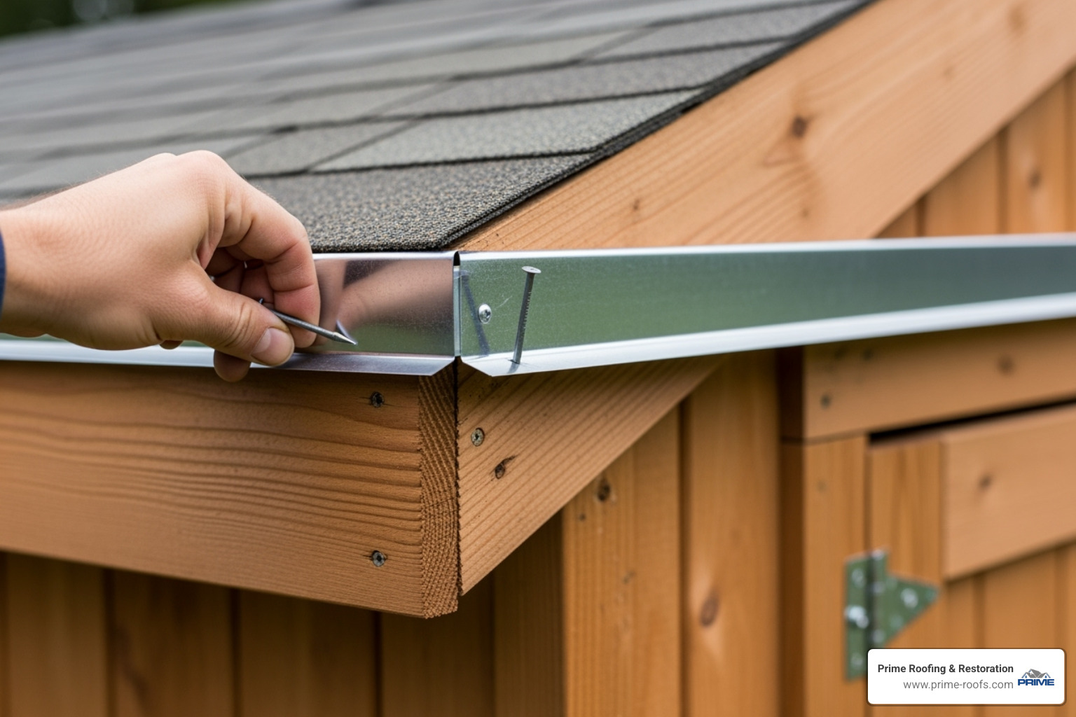 drip edge installation on eave - installing drip edge on shed